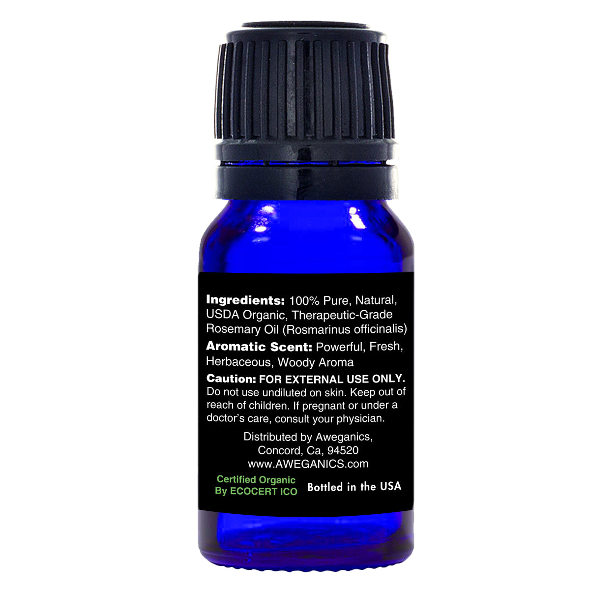 Rosemary Essential Oil, 10 ml, USDA Organic, 100% Pure & Natural Therapeutic Grade - Aweganics (10 ml) - Pop Fashion