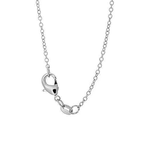 Silvertone CZ Pendant Necklace with Shell Crown Design - Purple Stone - Pop Fashion - Pop Fashion