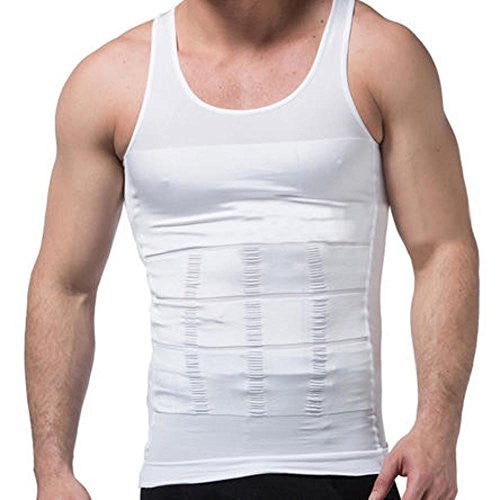 Mens Compression Shirt, Body Shaper Workout Tank Tops Training Shirt Undershirts
