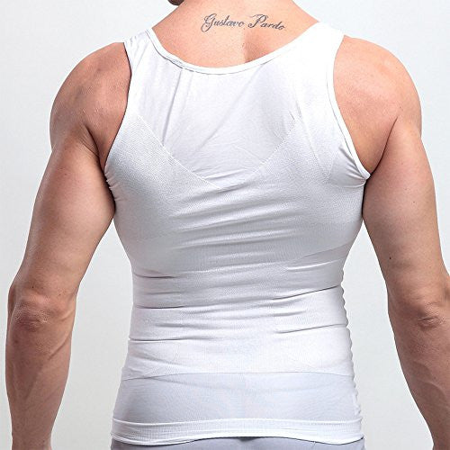 Mens Compression Shirt, Body Shaper Workout Tank Tops Training Shirt Undershirts - Pop Fashion