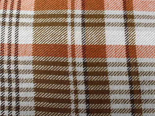 Mens Plaid Woven Scarves with Soft Cashmere Like Feel (Brown/Tan/Red) - Pop Fashion