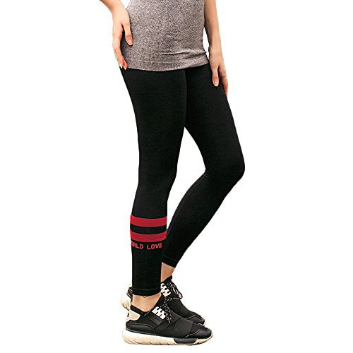 Juniors Stretch Fit Leggings with Double Stripe Design for Yoga, Sports, Running, Gym - Pop Fashion