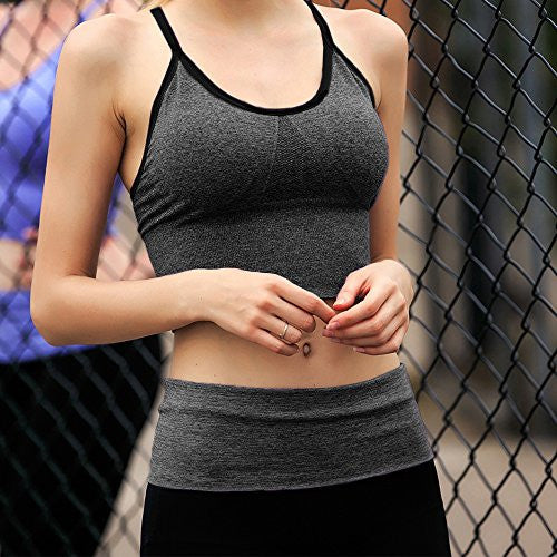 Womens Activewear Tank Top Sports Bra with Padded Comfort Support Athletic Wear - Pop Fashion