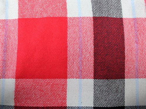 Plaid Pattern Scarf with Ultra Soft Feel for Men and Women (Red/Navy/Tan) - Pop Fashion