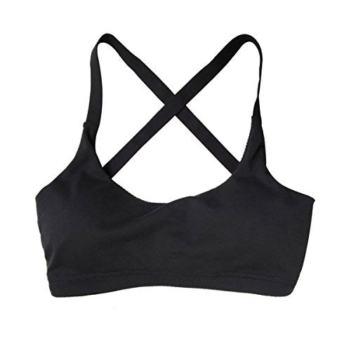 Women's Sports Bra with Criss Cross Straps and removable padding
