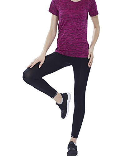 Womens Activewear Short Sleeve Moisture Wicking TShirts, Sports Athletic Shirts - Pop Fashion