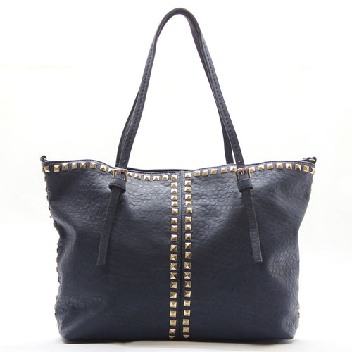 Studded Weekend Tote - Blue
